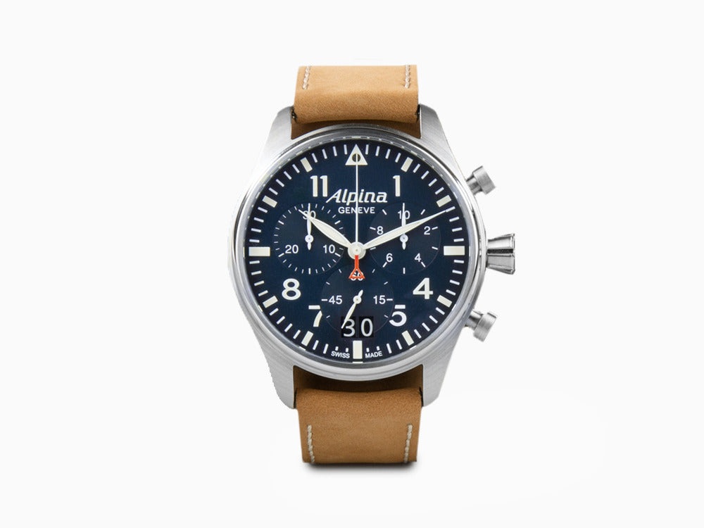 Alpina Startimer Pilot Chronograph Big Date Quartz watch AL 372 Blue Iguana Sell