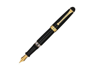 Aurora 88 Big Fountain Pen, Black Resin, Gold plated, 800