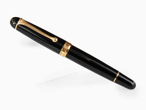 Aurora 88 Big Fountain Pen, Black Resin, Gold plated, 800