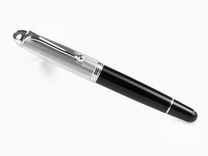 Aurora 88 Big Fountain Pen, Black Resin, Chrome trim, 806