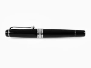 Aurora Optima Rollerball pen, Resin, Black, Chrome Trim 975CN