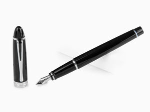 Aurora Ipsilon De Luxe Fountain Pen Black Resin B12C