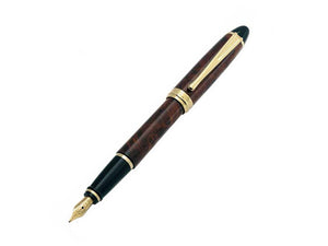 Aurora Ipsilon Fountain Pen, Brown marbled tortoise, Gold trim, B13T