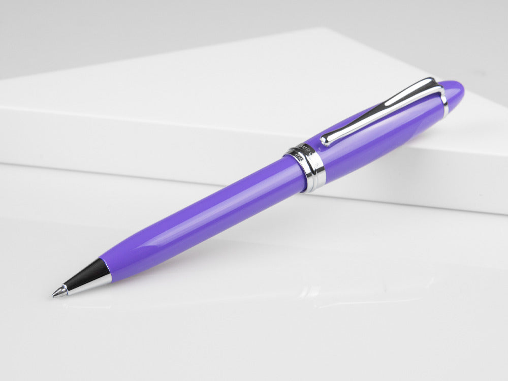 Aurora Ipsilon Spring Ballpoint pen, Resin, Chrome Trim, Purple, B31-CVI