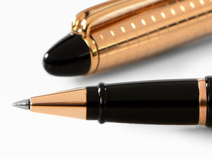 Aurora Ipsilon Rollerball pen, Black Resin, Rose gold trim, B71PQN