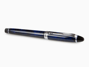 Aurora Ipsilon Blue Night Rollerball pen, Lacquer, Chrome Trim, Blue, B73-CB