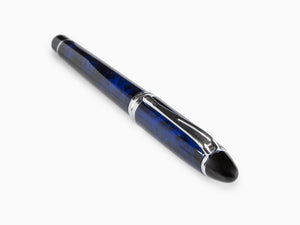 Aurora Ipsilon Blue Night Rollerball pen, Lacquer, Chrome Trim, Blue, B73-CB