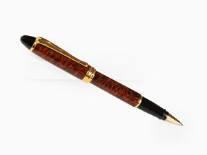 Aurora Ipsilon Lacca Rollerball pen, Lacquer, Gold plated, Brown, B73T