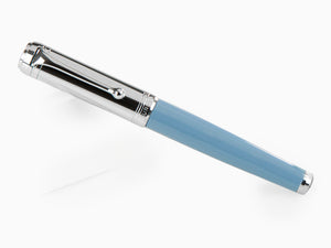 Aurora Talentum Fountain Pen - Light Blue Resin & Chrome Cap