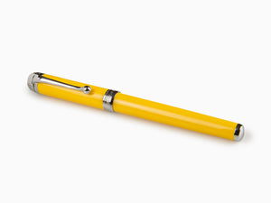 Aurora Talentum Young Fountain Pen, Resin, Chrome Trim, Yellow, D14Y