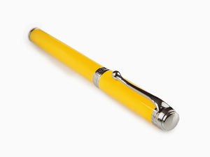 Aurora Talentum Young Fountain Pen, Resin, Chrome Trim, Yellow, D14Y