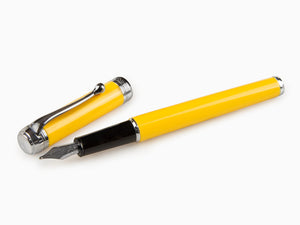 Aurora Talentum Young Fountain Pen, Resin, Chrome Trim, Yellow, D14Y