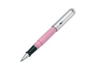 Aurora Talentum Big Roller Pen - Pink Resin and Chrome Cap - D71CP