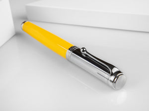 Aurora Talentum Big Rollerball pen, Resin, Yellow, Chrome Trim, D71CY