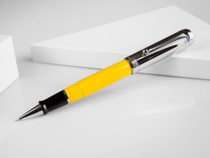 Aurora Talentum Big Rollerball pen, Resin, Yellow, Chrome Trim, D71CY