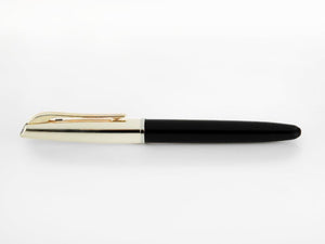 Aurora Style Rollerball Pen, Resin, Chrome Trim, Black, E77