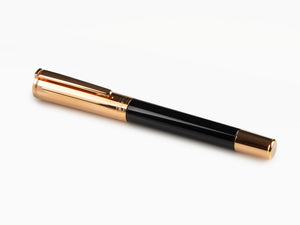 Aurora TU Fountain Pen, Resin, Rose Gold PVD, Black, T11CPN