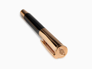 Aurora TU Fountain Pen, Resin, Rose Gold PVD, Black, T11CPN