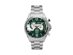 AVI 8 Hawker Harrier Steel Military Green Quartz Watch 44 mm AV