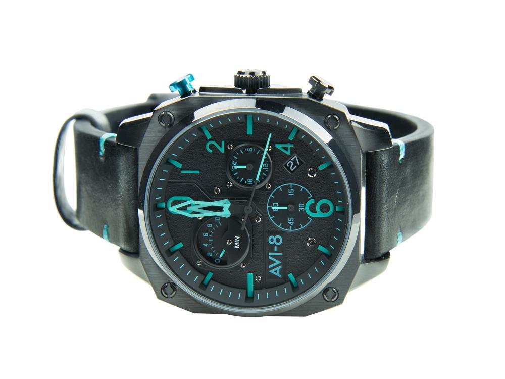 AVI-8 Spitfire Lock Chronograph Midnight Oak Quartz Watch, 42 mm, AV-4 -  Iguana Sell