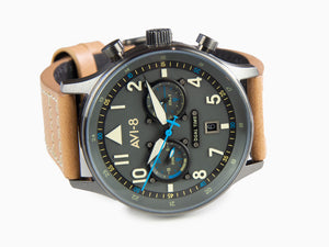 AVI-8 Hawker Hurricane Carey Dual Time Orissa Quartz Watch, 43 mm, AV-4088-04