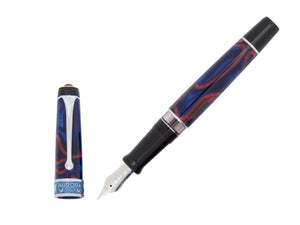 Aurora America Fountain Pen, Limited Ed., Marbled resin, Chrome trims