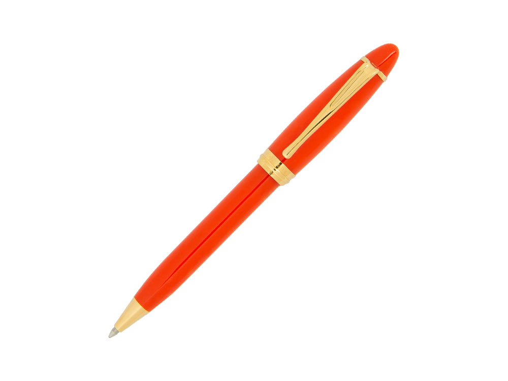 Aurora Ipsilon Autumn Ballpoint pen, Resin, Gold plated, Orange, B31-DO