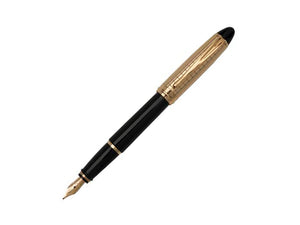 Aurora Ipsilon Quadra Gold Fountain Pen, Resin, Black, Gold, B11-DQN