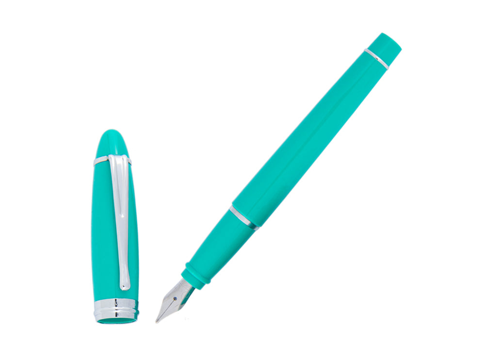 Aurora Ipsilon Summer Fountain Pen, Resin, Green, Chrome Trim, B11-CVS