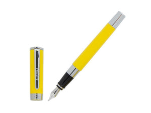 Aurora TU Fountain Pen - Yellow Resin - Chromed - T11Y