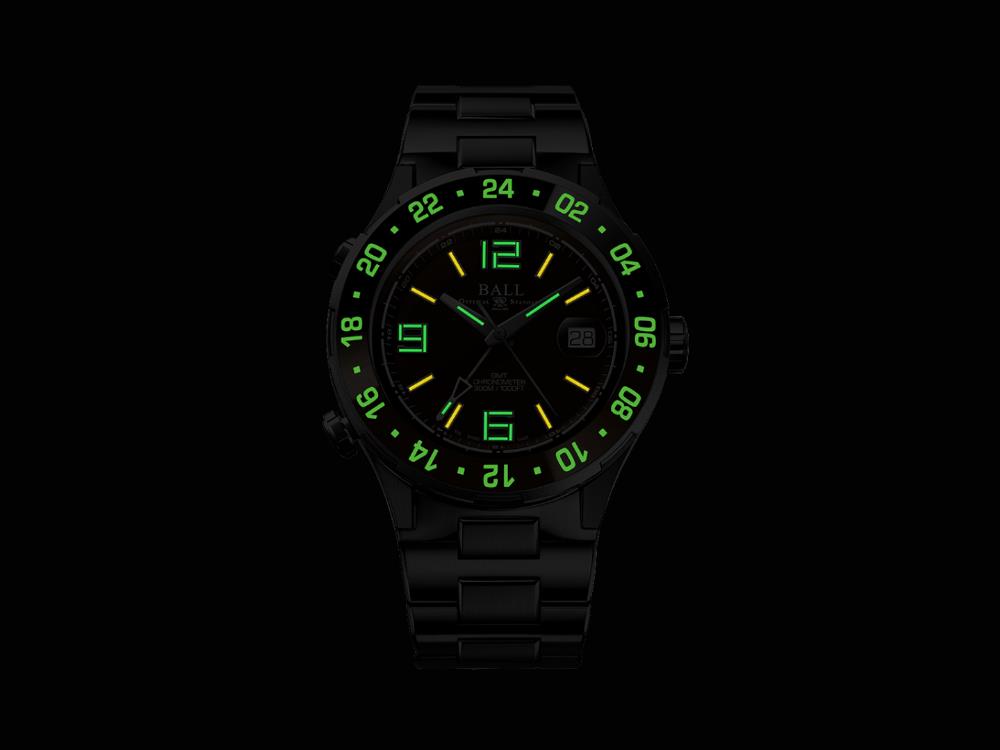 Ball Roadmaster Pilot GMT Automatic Watch, 40 mm, LE, DG3038A-S5CJ-BR