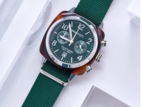 BRISTON Watch Clubmaster Outdoor Acetate Beige 44mm-quartz Watch  23144.PKAM.TJ.19.EK