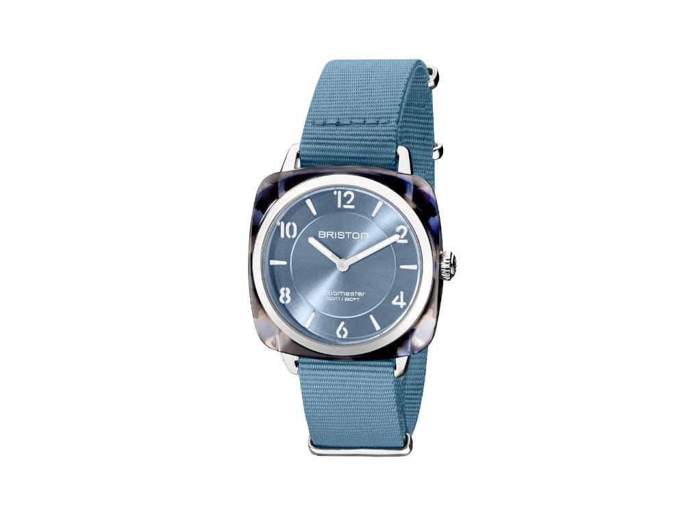 Briston Clubmaster Chic Quartz Watch, Acetate, Blue, 36 mm, 21536.SA.UB.25.NIB