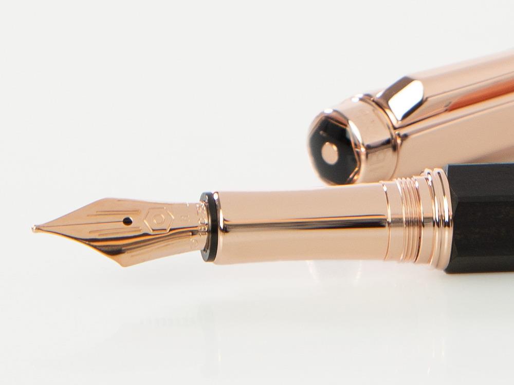 Caran d´Ache Varius Ebony Fountain Pen, PVD Rose Gold, Brown, 4490.142