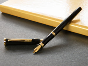 Cross Century II Fountain Pen, Lacquer, Black, 23K Gold plated, Polished