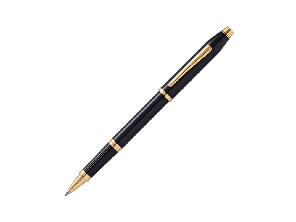 Cross Century II Rollerball pen, Lacquer, Black, 23K Gold plated, 414-1