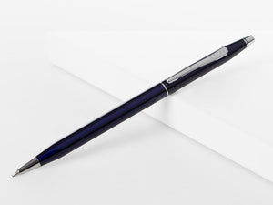 Cross Classic Century Ballpoint pen, Lacquer, Blue, Polished, Chrome Trim