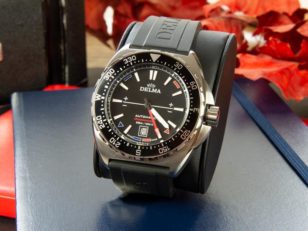 Delma Racing Oceanmaster Automatic Watch Black 44 mm 41501.670.6.03 Iguana Sell