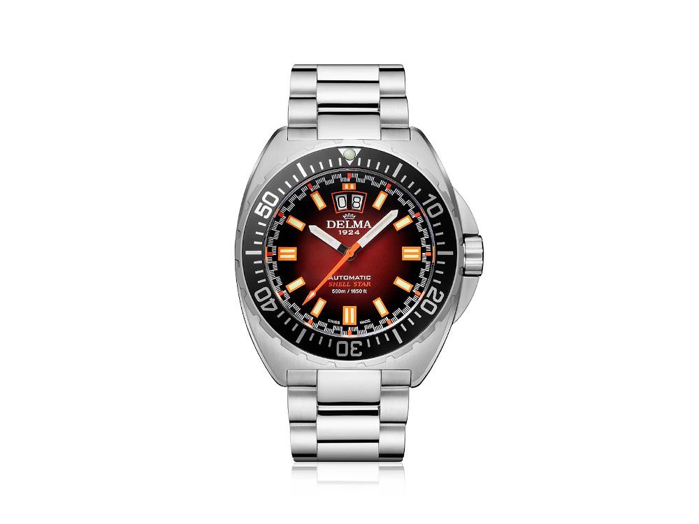 Delma Shell Star Big Date Automatic Watch, Brown, 44 mm, 41703.736.6.091