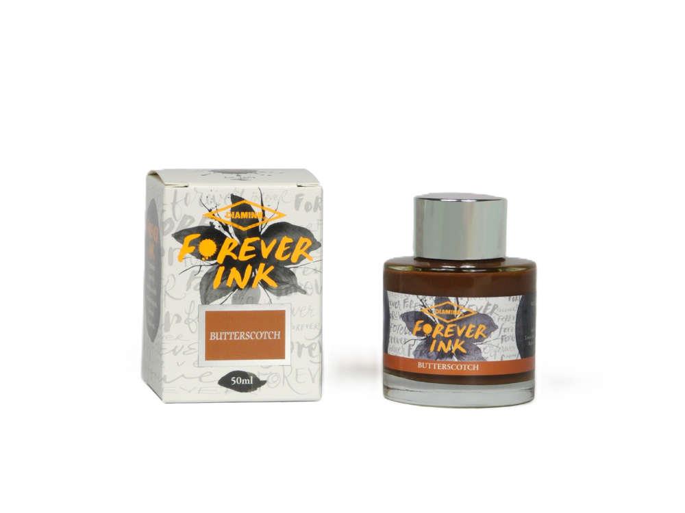 Diamine Forever Ink Collection -Permanent Pigment Butterscotch Ink Bottle, Brown