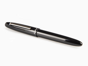 Esterbrook Estie Ebony Fountain Pen, Black Resin, Chrome Trim, E106