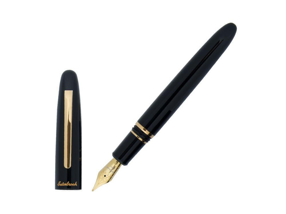 Esterbrook Estie Ebony Fountain Pen, Black Resin, Gold plated, E116