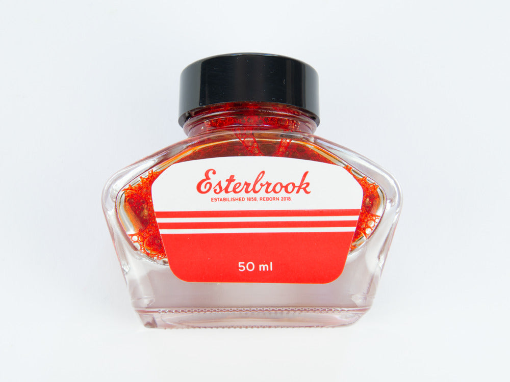 Esterbrook Ink Bottle Tangerine, Orange, 50ml, Crystal, EINK-SHIMM-TANGERINE