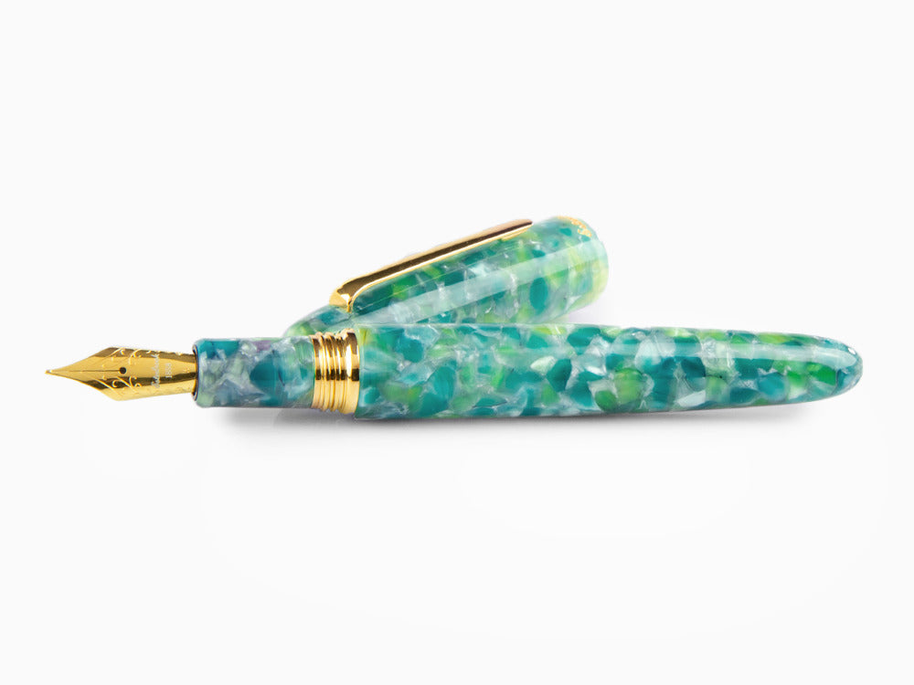 Turquiose Resin and Pinecone Gold Plated Fountain Pen 2024