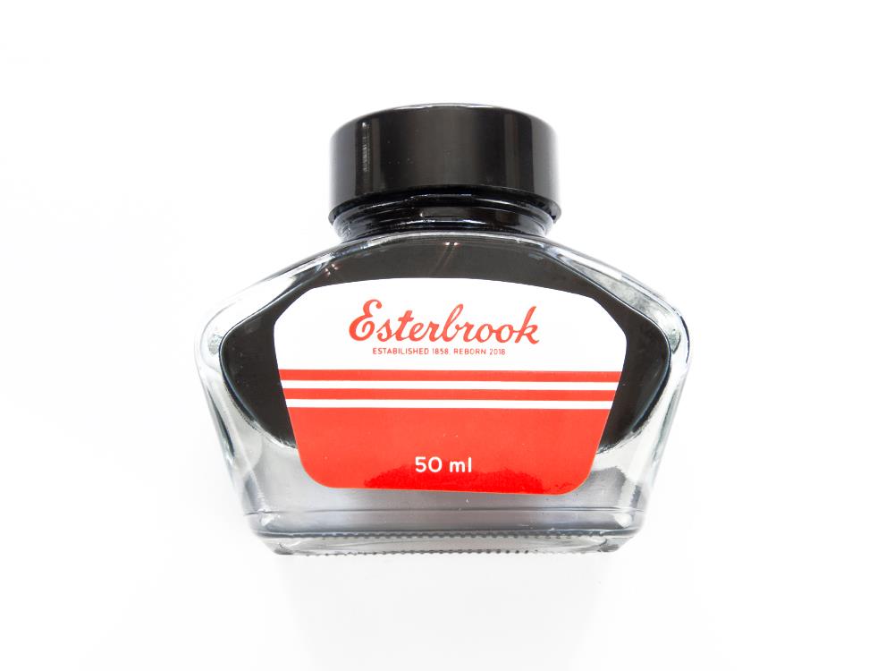 Esterbrook Ink Bottle, Black, 50ml, Crystal, EINK-EBONY