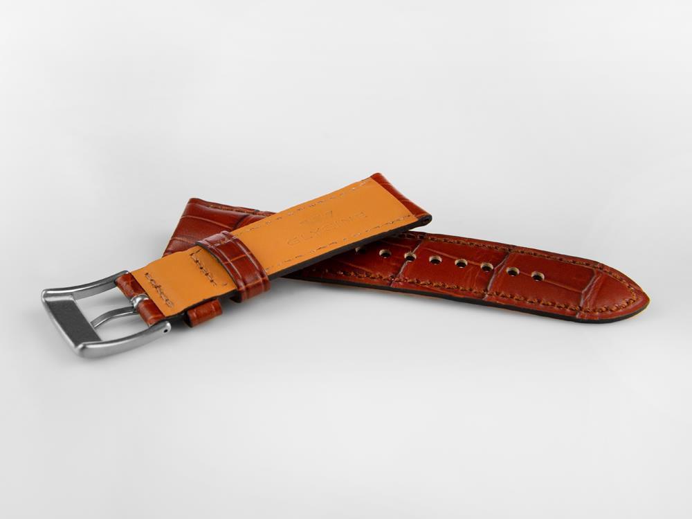 Glycine, Leather strap, 24mm, Brown, LBK7BH-24