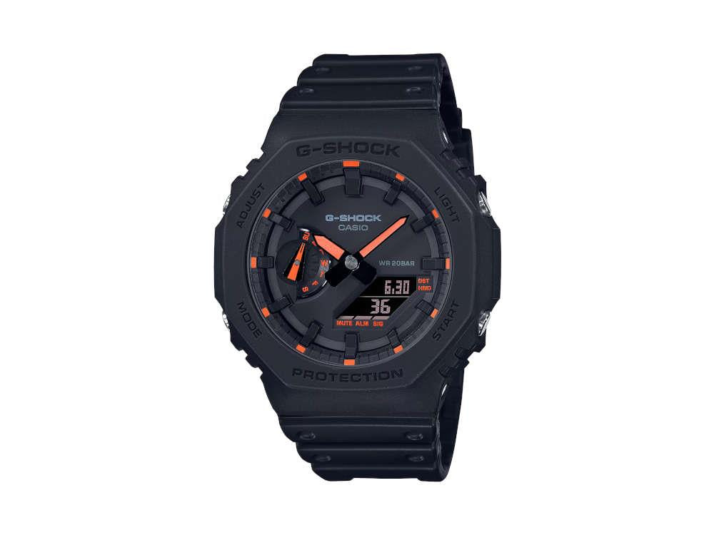 G-SHOCK Casio Classic Quartz Watch, Resin, Black, 55 × 51.2mm, GA-2100-1A4ER