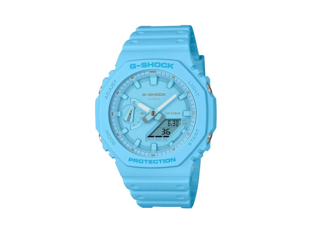 G-SHOCK Casio Classic Quartz Watch, Blue, 48.5 × 45.4mm, GA-2100-2A2ER