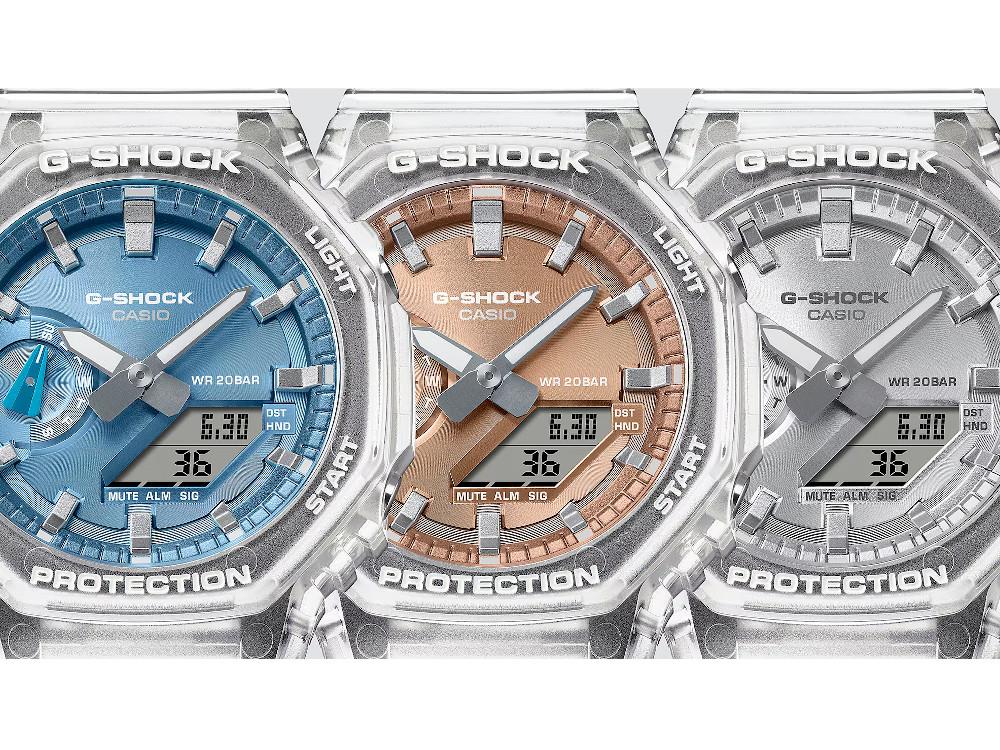 G-SHOCK Casio Classic Bright Metallic Quartz Watch, Blue, GA-2100BM-7A2ER