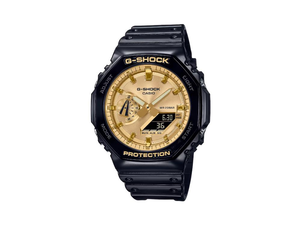 G-SHOCK Casio Classic Quartz Watch, Golden, 48.5 × 45.4mm, GA-2100GB-1AER